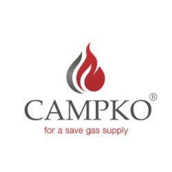 FIXED SYSTEM KIT 1 CAMPKO GAS CYLINDER IN FIBERGLASS 24.4 lt, 1.25 PIPES EXTERNAL SOCKET, EU ADAPTERS