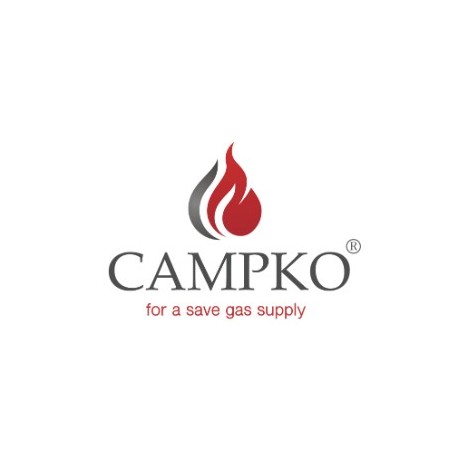 FIXED SYSTEM KIT 1 CAMPKO GAS CYLINDER IN FIBERGLASS 24.4 lt, 1.25 PIPES EXTERNAL SOCKET, EU ADAPTERS
