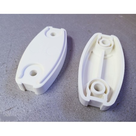 FAP Butoir de porte extérieur en plastique blanc trois pièces