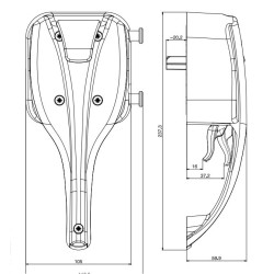 NEW BASIC EDGE ZADI white lock w / cyl and keys