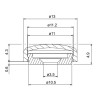 10 piezas - Tapa tapa rosca universal + tapa base neutra Ø 11