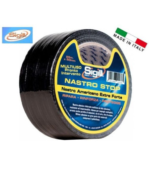 SIGILL Nastro STOP ARGENTO tipo americano 25mtx50 mm