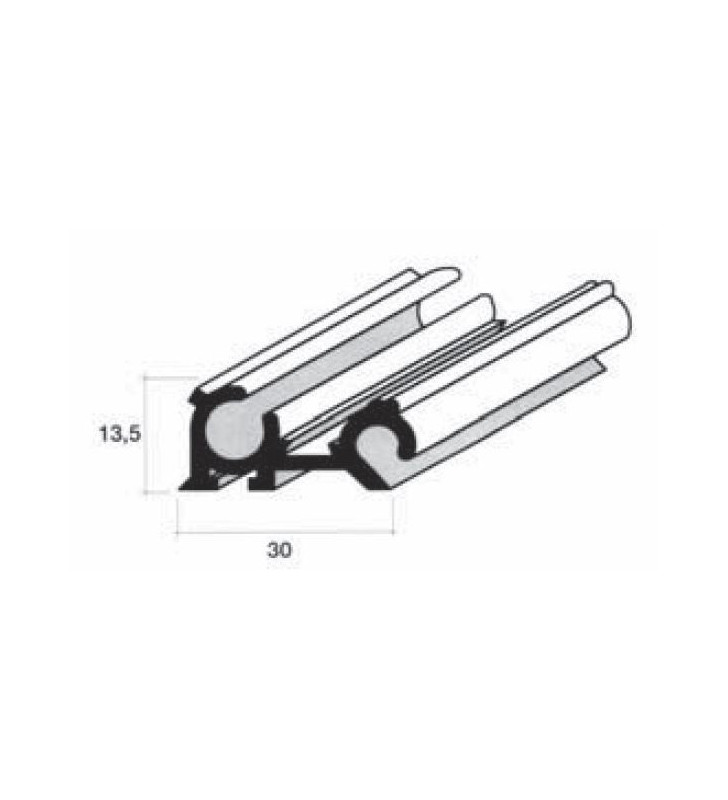 1.5 mt Hinge with silver anodized awning holder