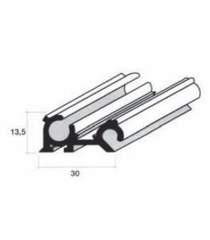 1.5 mt Hinge with silver anodized awning holder