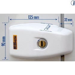 HEOsafe VAN external locks white two pieces with 2 keys security