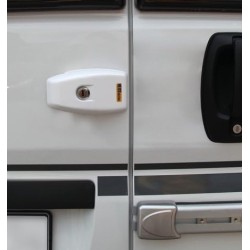 Cerradura exterior HEOsafe VAN dos piezas blanca con 2 llaves de seguridad