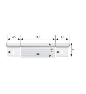 KIT CHARNIÈRE C09 48X110 + 2 * 43X40 BLANC RAL9010