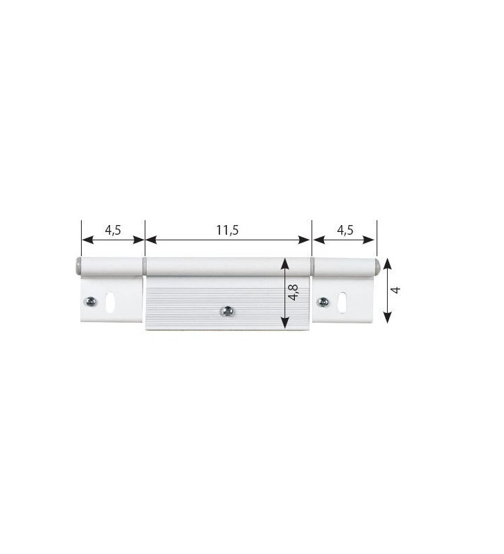 HINGE KIT C09 48X110 + 2 * 43X40 WHITE RAL9010