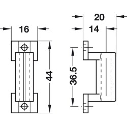 Cliquet à ressort pour table ou mur - 245.07.702