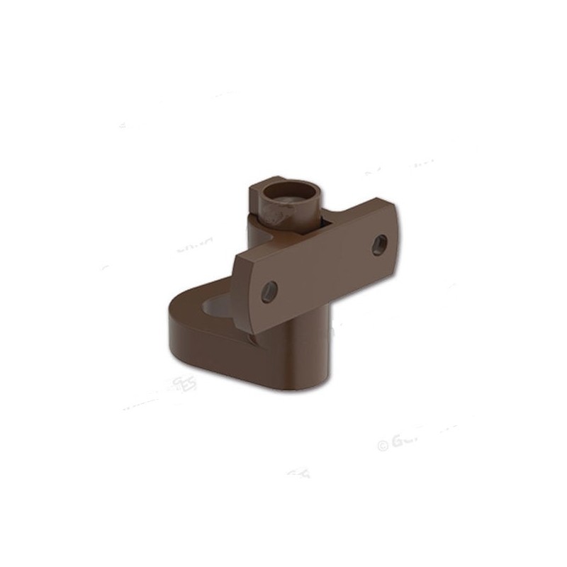 Gancho derecho marrón para puertas de varilla giratoria Push Lock