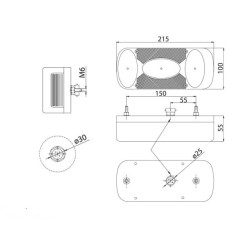 Fanale posteriore DX Portamoto Linnepe modello EuroCarry Slide 170