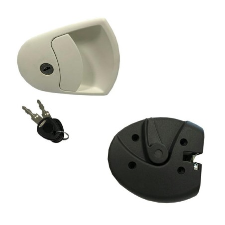 White anti-burglary lock FAP 1125 complete with white key rotor