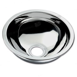 Round stainless steel sink...