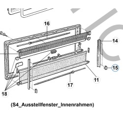 KIT 8 PIÈCES. PLAQUES LATÉRALES DROITE / GAUCHE POUR S3 / S4 DOMETIC WINDOWS M0056Z