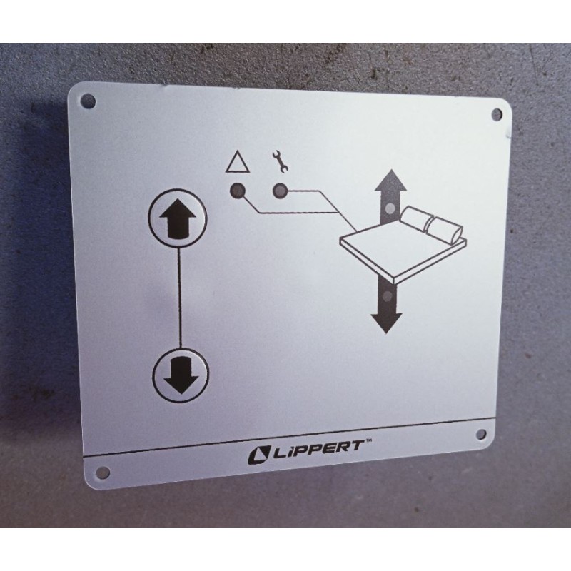 PANEL DE CONTROL DE CAMA 12600LIPPERT CON UNIDAD DE CONTROL ELECTRÓNICO SIN LLAVE