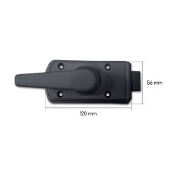 Serrure de porte noire universelle ZADI avec man DX avec chv et cylindre