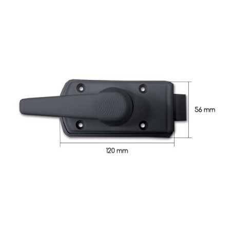 Serratura universale porte nera ZADI con maniglia DX con chiavi