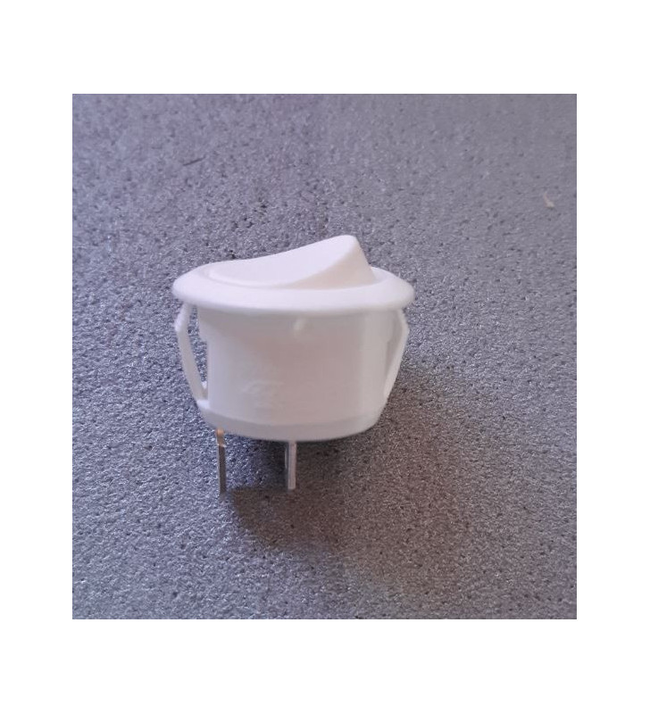 12V white round built-in switch diam 20 mm