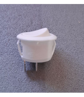 Interruptor redondo blanco empotrado de 12V diámetro 20 mm