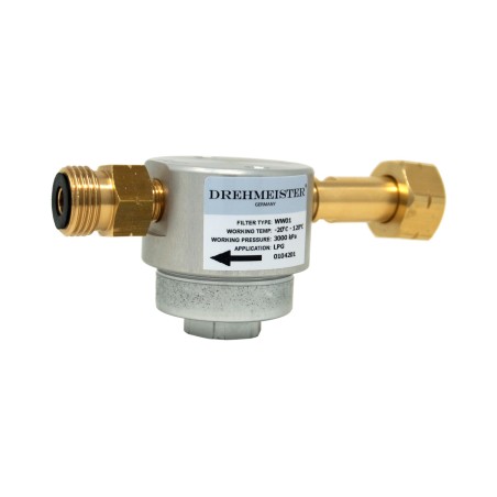 DREHMEISTER SMART Filtre pour bouteilles GPL W21,8 x 1/14 LH - version longue