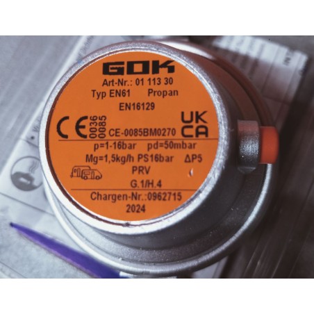 Gas regulator 50mbar 1.5kg camping ITA Safety valve