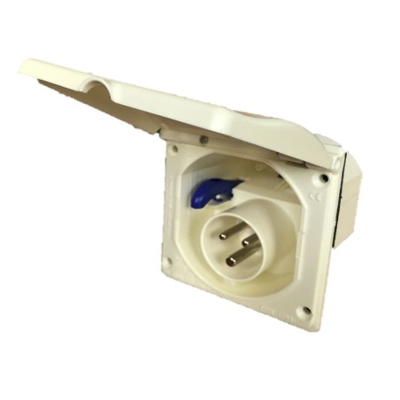 ROSI - WEISSER EXTERNER STECKER 16A 2P+T230V IP44