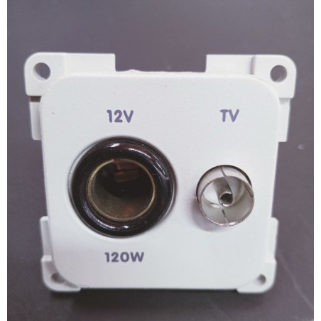 CBE SOCKET MP12TV 12V+TV WHITE