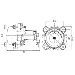 Phare HELLA SX / DX 90 mm halogène anabb