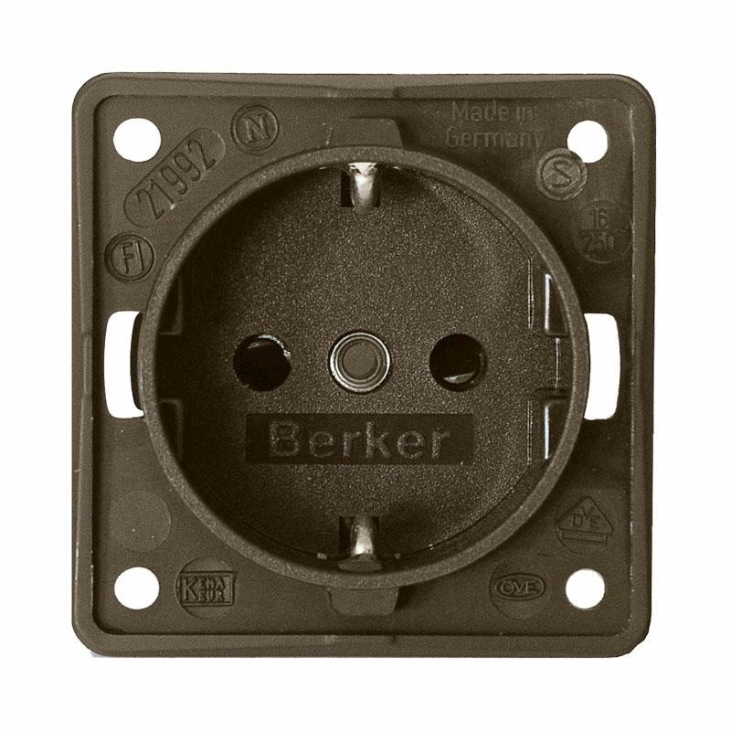 CBE BERKER BPM22D braune SCHUKO-Steckdose 230V 16A mit Schutzbox