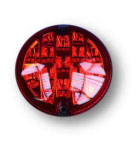 Red LED rear fog light 12-24V Ø95 mm