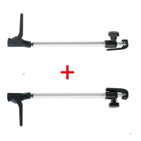 Pair of Polyplastic clutch arms for windows H300 mm, slide attachment with handle