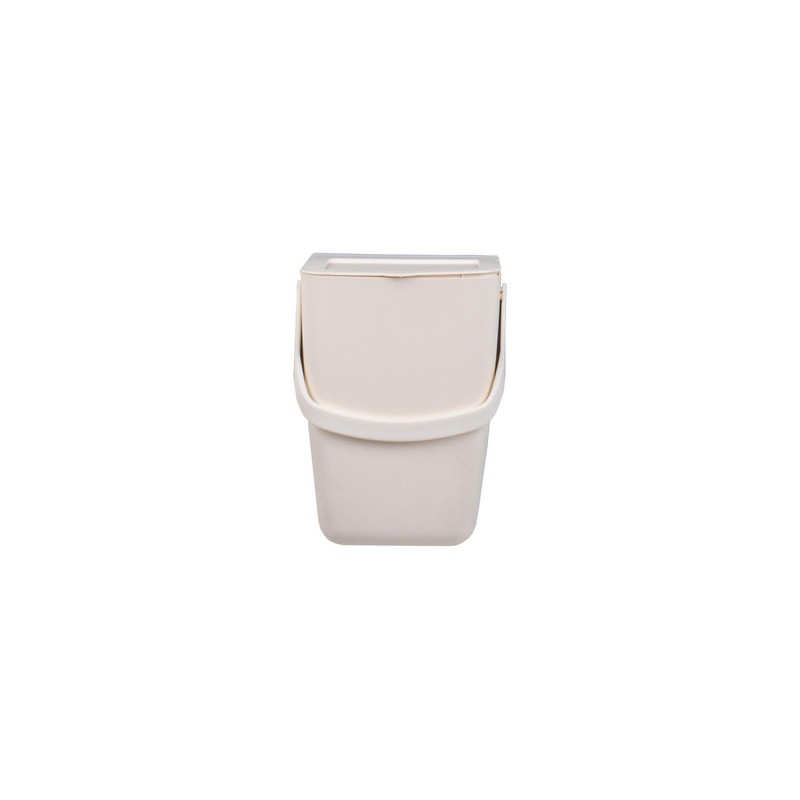 Waste bin 32x17x23 cm for entrance door cream beige