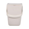 Waste bin 32x17x23 cm for entrance door cream beige