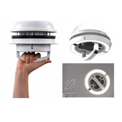 Ventilatore Maxxfan Dome bianco con led 12V - sola funzione di estrazione