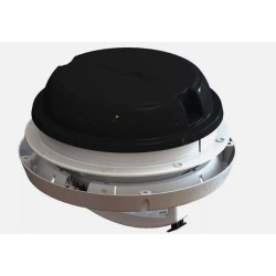 Schwarzer Maxxfan Dome-Ventilator mit 12-V-LED – nur Absaugfunktion