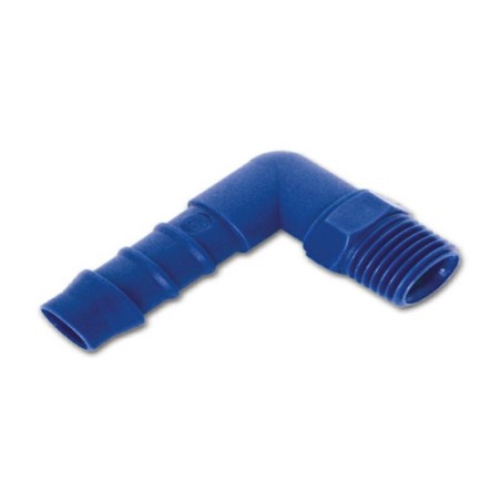 HEAVY DUTY MALE ELBOW HOSE CONNECTOR 3/8" DIAMETER 10 MM