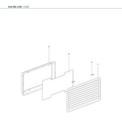 EXTERNES WEISSES LÜFTUNGSGITTER GROSSER THETFORD-KÜHLSCHRANK 523 x 281 mm - 63114080