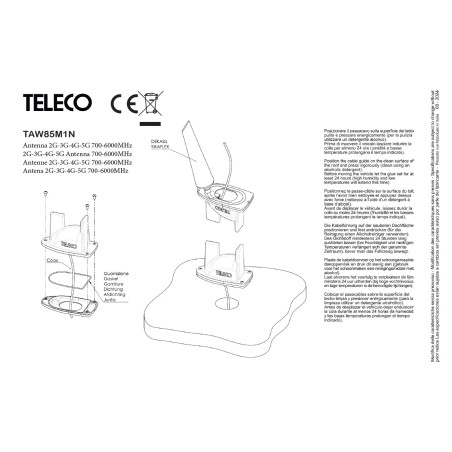 TELECO TAW85M1N ANTENNA ESTERNA LTE 3-4-5G BLACK