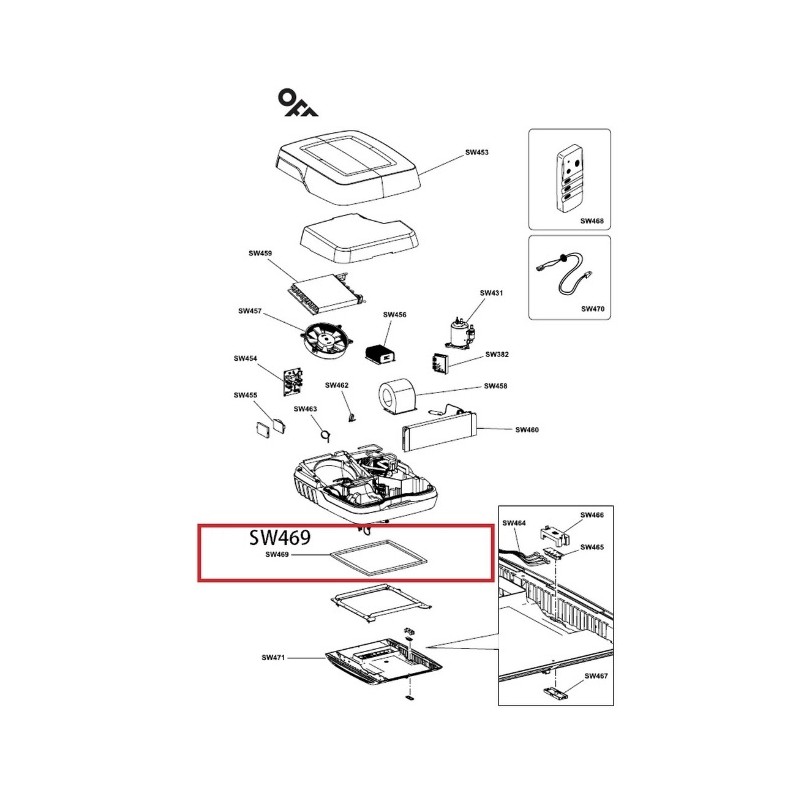 Guarnizione copertura interna PLEIN AIRCON 12V NUOVA VERSIONE 2024  -  SW469