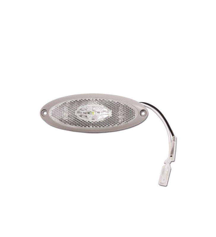 Segnalatore ingombro anteriore LED JOKON base grigia 124x45