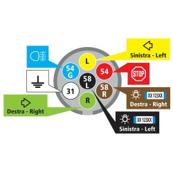 7-polige Steckdose + Nebelschlusslichtkontakt