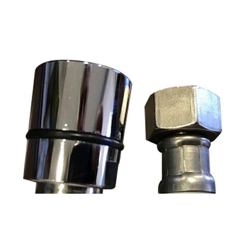 Manguera flexible cromada de repuesto de 1/2"C x 3/8"H - 2 metros