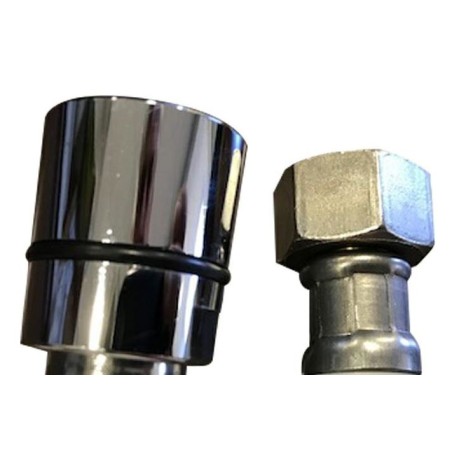 Manguera flexible cromada de repuesto de 1/2"C x 3/8"H - 2 metros