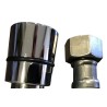 Manguera flexible cromada de repuesto de 1/2"C x 3/8"H - 2 metros