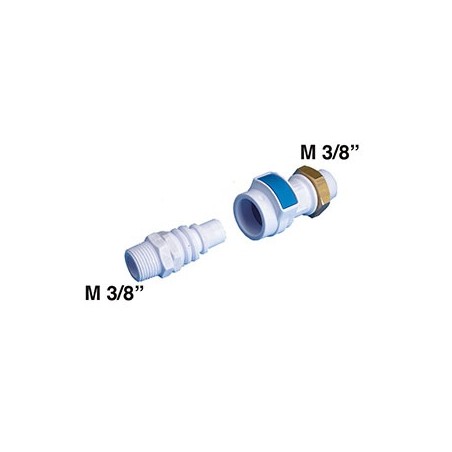 Plastic box complete with quick coupling white RAL9003