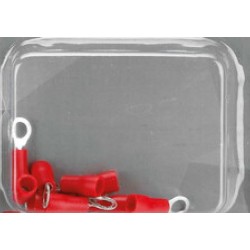 10 Terminals - ring terminals diameter 5 mm - Red - cable from 0.5 to 1.5 mmq