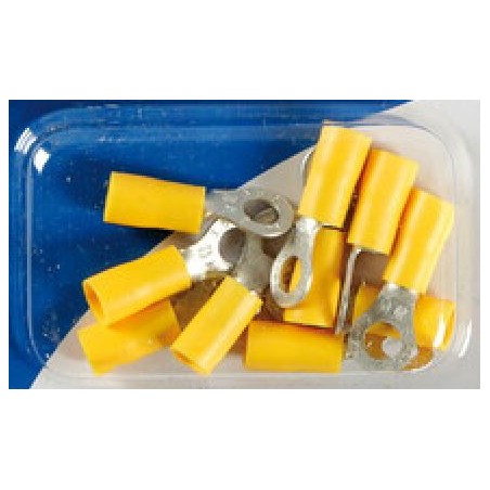 Terminals - ring terminals diameter 5 mm - Yellow - cable from 2.5 to 6 mmq