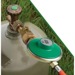 Excess flow safety valve and thermal safety for LPG cylinder