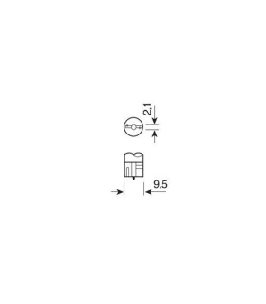 LED-Lampenfassung T10 W2,1x9,5d bei 12V - 2 Stk
