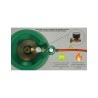 Level indicator for LPG cylinder with excess flow safety valve and thermal safety valve